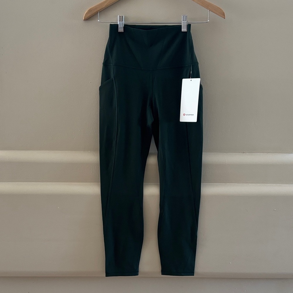 Lululemon Align Crop 23” Leggings. Legacy Green. Size 4. Pockets. NWT.